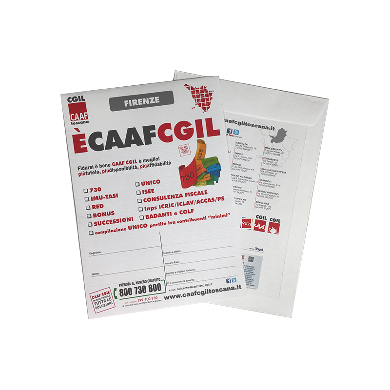 Buste a sacco personalizzate-Caaf Cgil Toscana